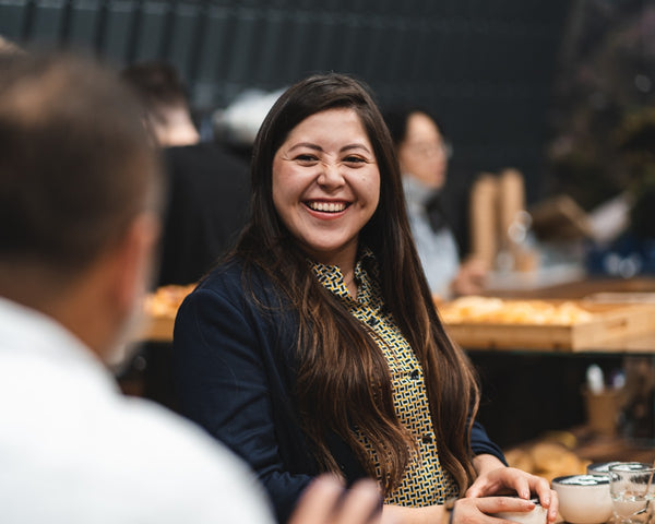 Customer learning about flavours during first coffee tasting experience